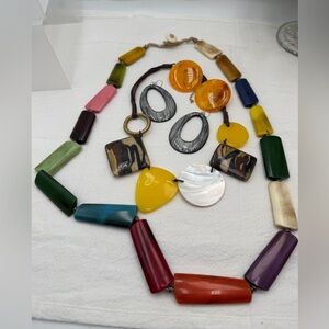Boho Bolds Necklaces and Pierced earrings